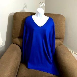 susan graver size XL sweater blue